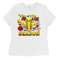 White tis the season softball halloween Ladies Tee - CowGirlArtShop