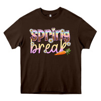 Chocolate Brown Spring break Heavy Core Tee - NancyCooperArtShop