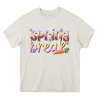 Cream Spring break Heavy Core Tee - NancyCooperArtShop