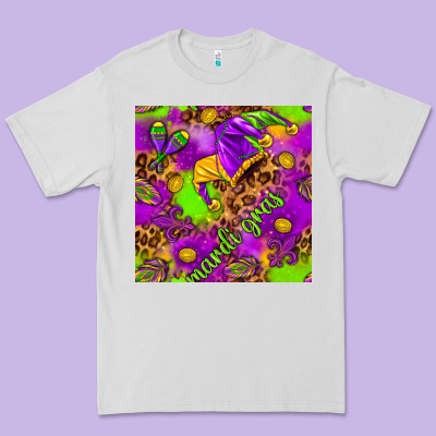 Mardi Gras And Jester Hat Seamless Pattern Premium Tee Designed By Howdyjamesfarm