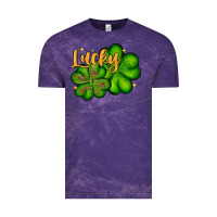 Cloud Purple St. Patrick's Lucky and shamrock Vintage Tee - OliviaCreatesArt