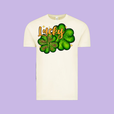 St. Patrick's Lucky And Shamrock Vintage Tee Designed By Oliviacreatesart