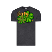 Vintage Black St. Patrick's Lucky and shamrock Vintage Tee - OliviaCreatesArt