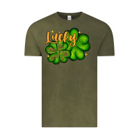 Vintage Olive St. Patrick's Lucky and shamrock Vintage Tee - OliviaCreatesArt