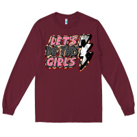 Burgundy let's do this girls soccer Long Sleeve Tee - FaDigitalArtStudio