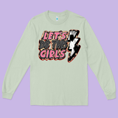 Let's Do This Girls Soccer Long Sleeve Tee Designed By Fadigitalartstudio