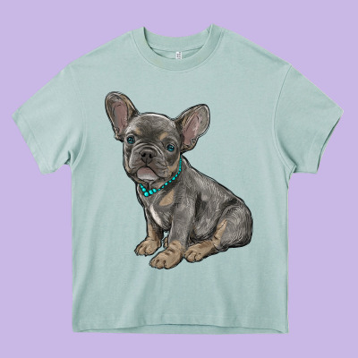 French Bulldog Heavy Core Tee Designed By Ranaportraitstore