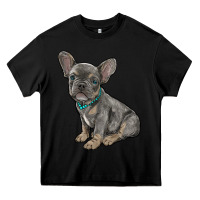 Black french bulldog Heavy Core Tee - RanaPortraitStore