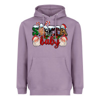 Lavender santa baby with santa and christmas tree cake Heavyweight Hoodie - AdoDesignShop