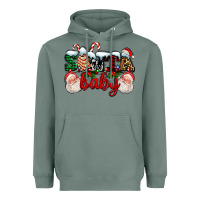 Santa Baby With Santa And Christmas Tree Cake Heavyweight Hoodie | Teevron