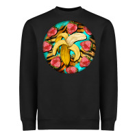 Black banana and strawberries with tiger pattern Heavyweight Sweatshirt - BarkalooDesign