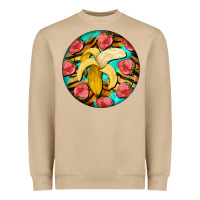 Mushroom banana and strawberries with tiger pattern Heavyweight Sweatshirt - BarkalooDesign