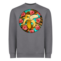 Storm banana and strawberries with tiger pattern Heavyweight Sweatshirt - BarkalooDesign