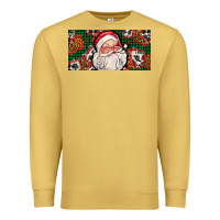 Antique Gold christmas with santa Premium Sweatshirt - AdoDesignShop