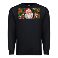 Black christmas with santa Premium Sweatshirt - AdoDesignShop