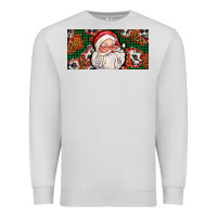Dove Grey christmas with santa Premium Sweatshirt - AdoDesignShop