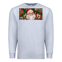 Heather Grey christmas with santa Premium Sweatshirt - AdoDesignShop