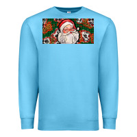 Ocean Blue christmas with santa Premium Sweatshirt - AdoDesignShop