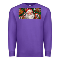 Purple christmas with santa Premium Sweatshirt - AdoDesignShop