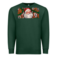 Sports Green christmas with santa Premium Sweatshirt - AdoDesignShop