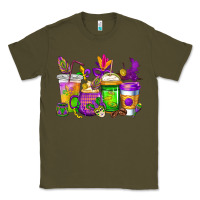 Army Green mardi gras coffee cups cowgirl Classic Tee - CowGirlArtShop