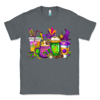 Charcoal Heather mardi gras coffee cups cowgirl Classic Tee - CowGirlArtShop