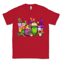 Red mardi gras coffee cups cowgirl Classic Tee - CowGirlArtShop