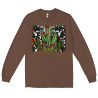 Chestnut aztec cowhide cacti Long Sleeve Tee - RanaPortraitStore