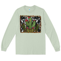 Matcha aztec cowhide cacti Long Sleeve Tee - RanaPortraitStore