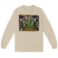 Mushroom aztec cowhide cacti Long Sleeve Tee - RanaPortraitStore