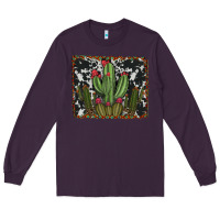 Plum aztec cowhide cacti Long Sleeve Tee - RanaPortraitStore
