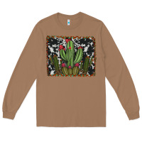 Toasted Coconut aztec cowhide cacti Long Sleeve Tee - RanaPortraitStore