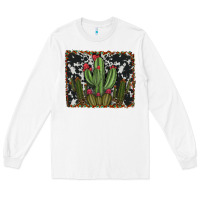 White aztec cowhide cacti Long Sleeve Tee - RanaPortraitStore