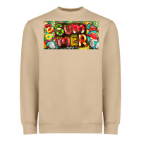 Summer With Fruits License Plate Heavyweight Sweatshirt | Teevron