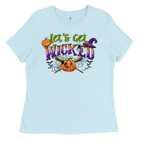Baby Blue lets get wicked Ladies Tee - CowGirlArtShop