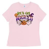 Bubblegum Pink lets get wicked Ladies Tee - CowGirlArtShop