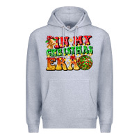 Heather Grey inmy christmas era Premium Hoodie - CowhideDigitalArt