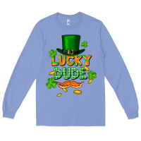Colony Blue lucky dude St. Patricks Day Long Sleeve Tee - FaDigitalArtStudio