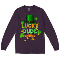 Plum lucky dude St. Patricks Day Long Sleeve Tee - FaDigitalArtStudio