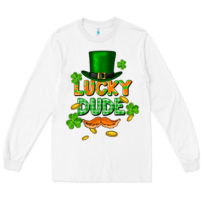 Lucky Dude St. Patricks Day Long Sleeve Tee by FaDigitalArtStudio | Teevron