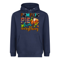 Navy pumpkin pie fixes everything Heavyweight Hoodie - AdoDesignShop
