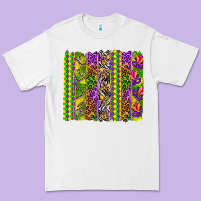 Mardi Gras Brushstroke Premium Tee Designed By Howdyjamesfarm