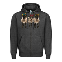Charcoal Heather 3 sheeps suffolk ewe with bandana Zipper Hoodie - BarkalooDesign