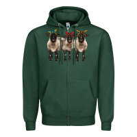 Sports Green 3 sheeps suffolk ewe with bandana Zipper Hoodie - BarkalooDesign