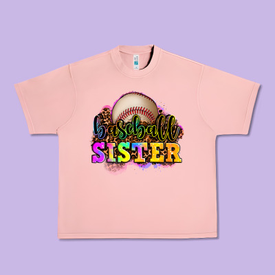 Baseball Sister Urban Heavy Tee Designed By Oliviacreatesart