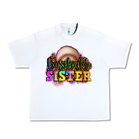 White baseball sister Urban Heavy Tee - OliviaCreatesArt