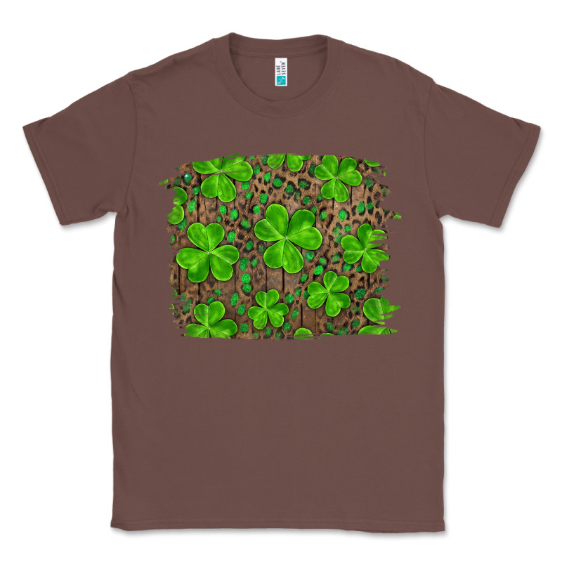 St Patrick's Day Shamrock And Leopard Distressed Classic Tee by RanaPortraitStore | Teevron