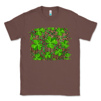 Chestnut st patrick's day shamrock and leopard distressed Classic Tee - RanaPortraitStore