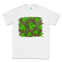White st patrick's day shamrock and leopard distressed Classic Tee - RanaPortraitStore