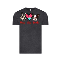 Vintage Black Peace Love Frenchie Vintage Tee - Jasminsmagicworld